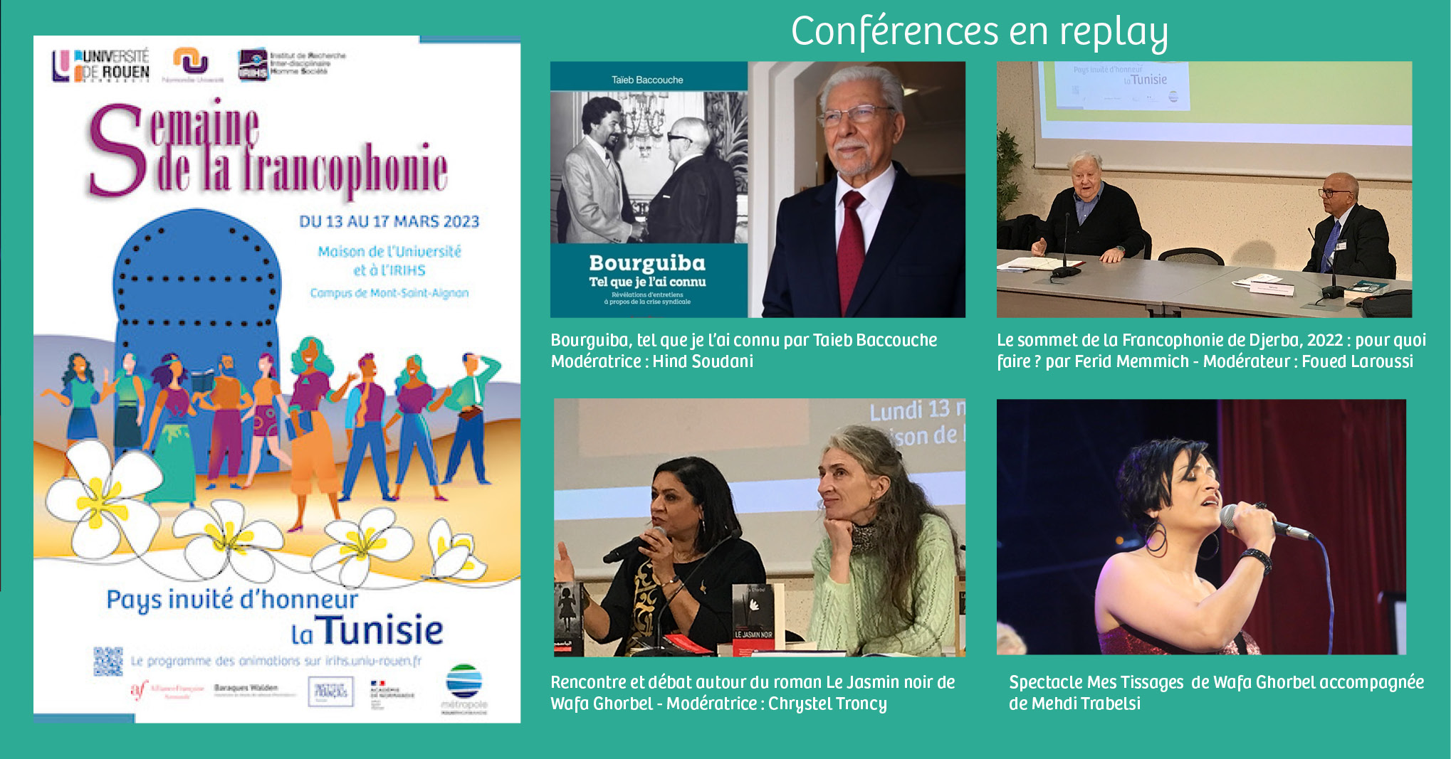Semaine de la francophonie – replay des conférences du lundi 13 mars 2023