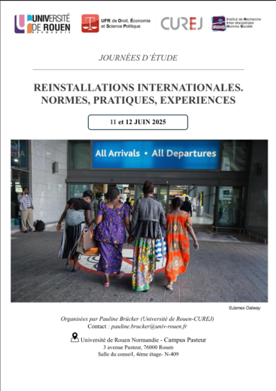 Réinstallations internationales. Normes, Pratiques, Expériences